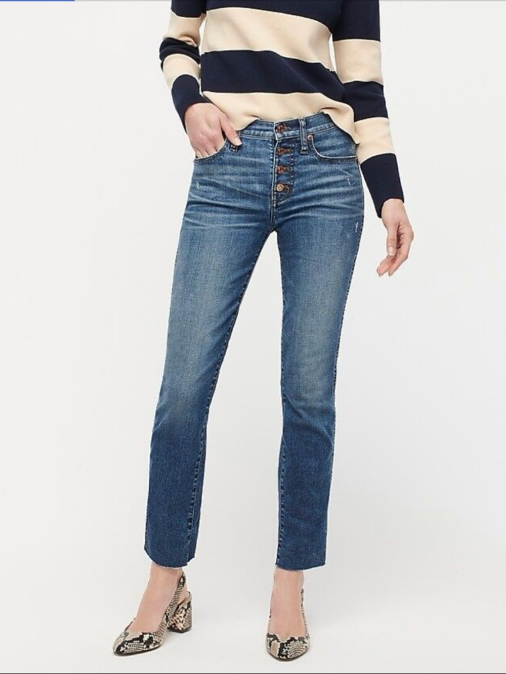 J. Crew Women's Light Blue Straight-Leg Jeans